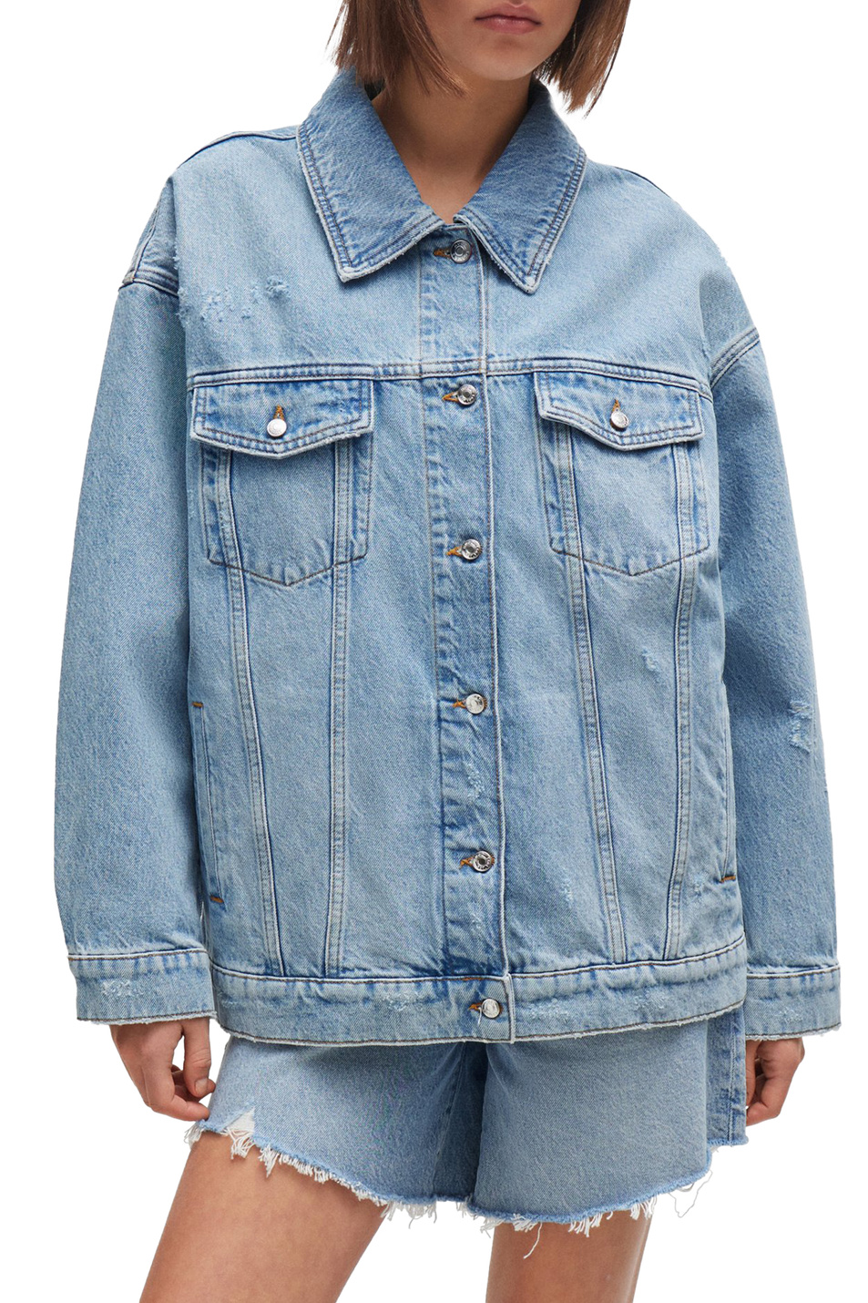 Женский HUGO Куртка джинсовая из натурального хлопка (цвет ), артикул 50514090 | Фото 3