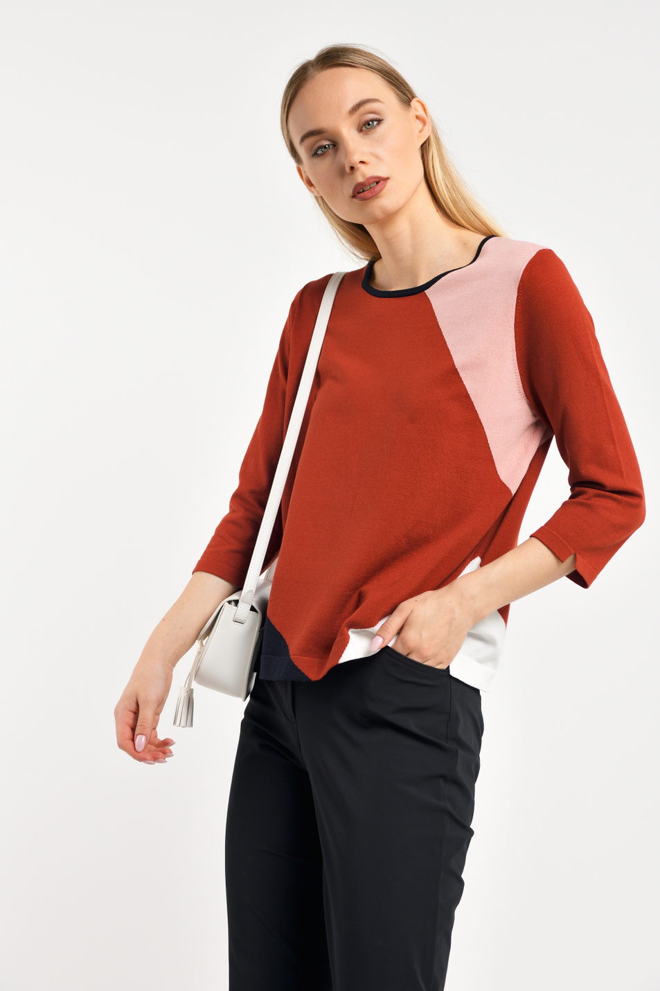 Женский Gerry Weber Джемпер из смесового хлопка (цвет ), артикул 471011-35709 | Фото 3