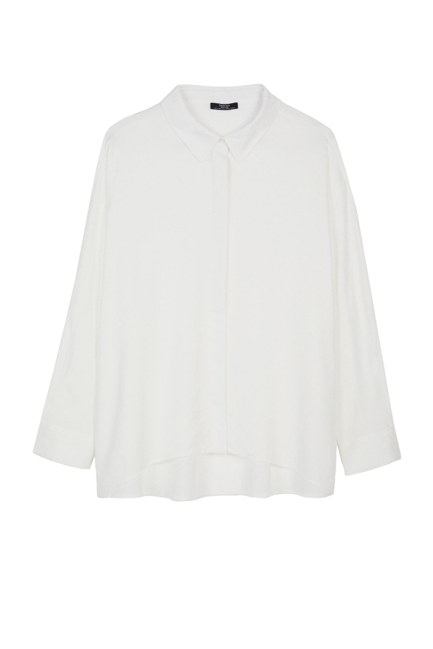 Рубашка однотонная|Основной цвет:Белый|Артикул:192148 | Фото 1