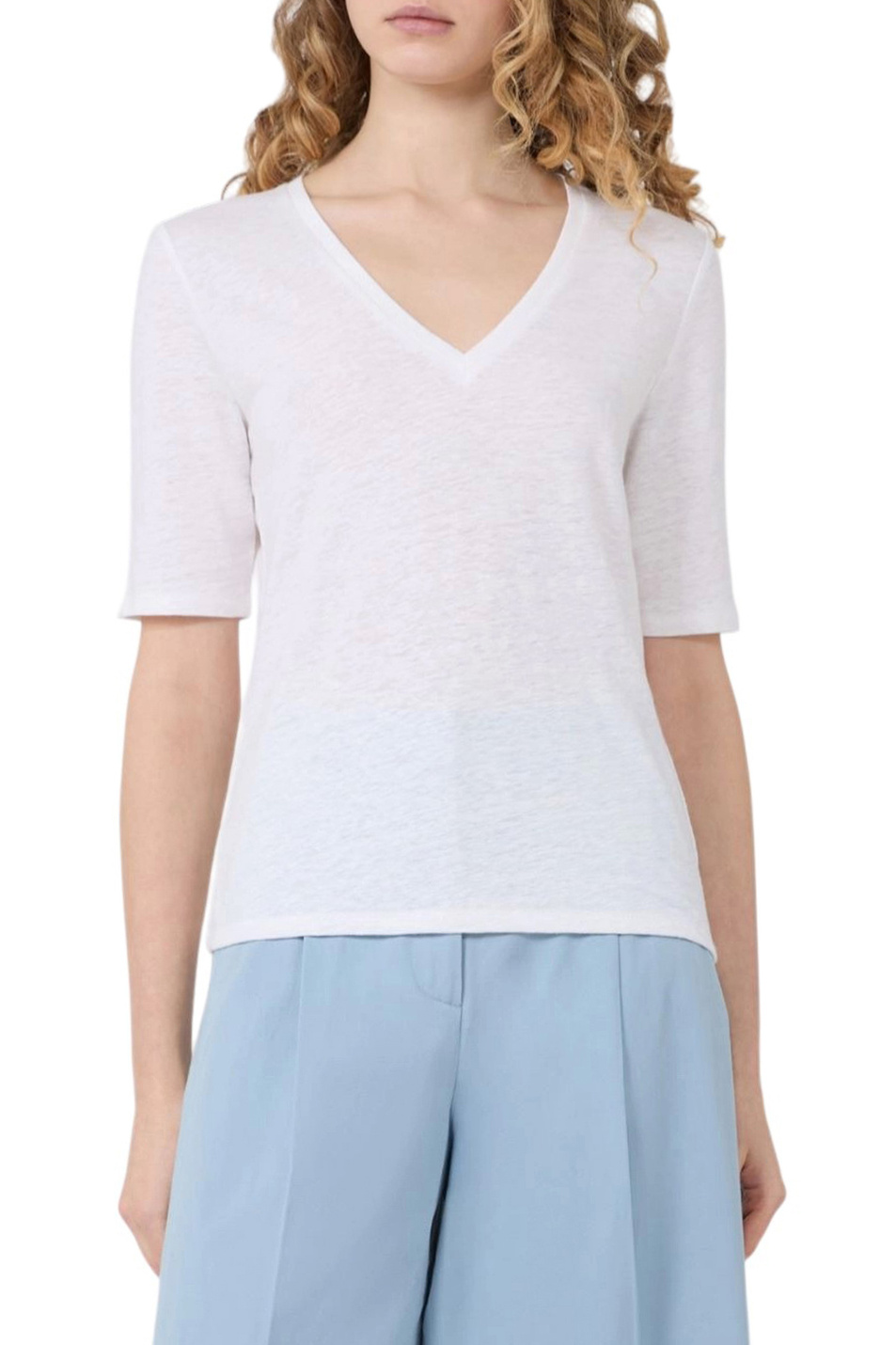 Женский Weekend Max Mara Футболка OPZIONE из льна (цвет ), артикул 2615941042 | Фото 3