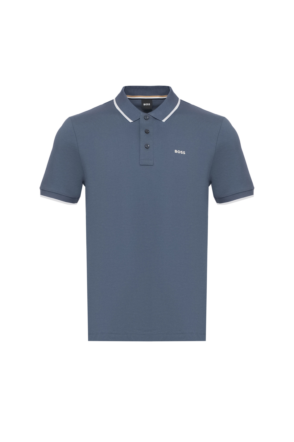 Поло из натурального хлопка|Основной цвет:Синий Мужской BOSS Поло из натурального хлопка (цвет ), артикул 50494697 | Фото 1