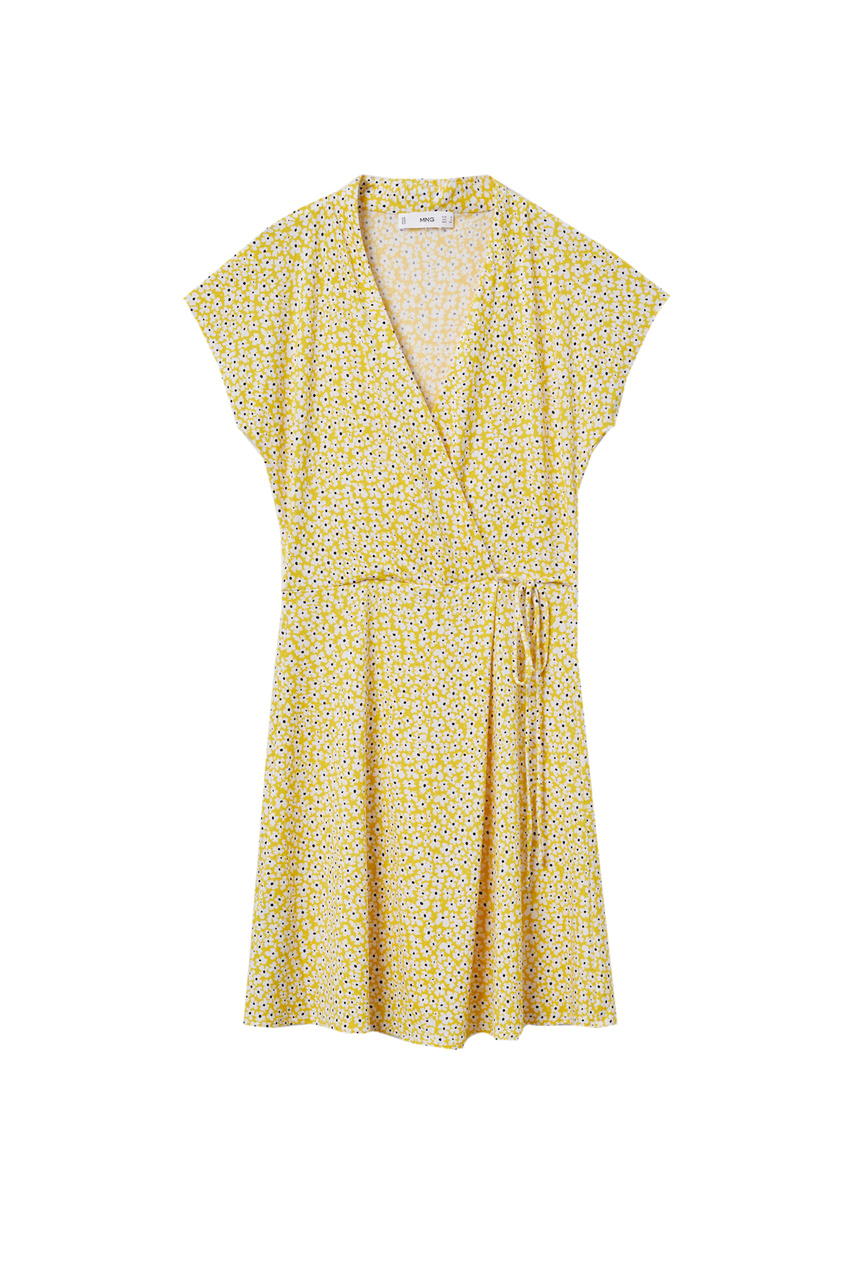 Платье GALI с запахом и принтом|Основной цвет:Желтый|Артикул:27017746 | Фото 1
