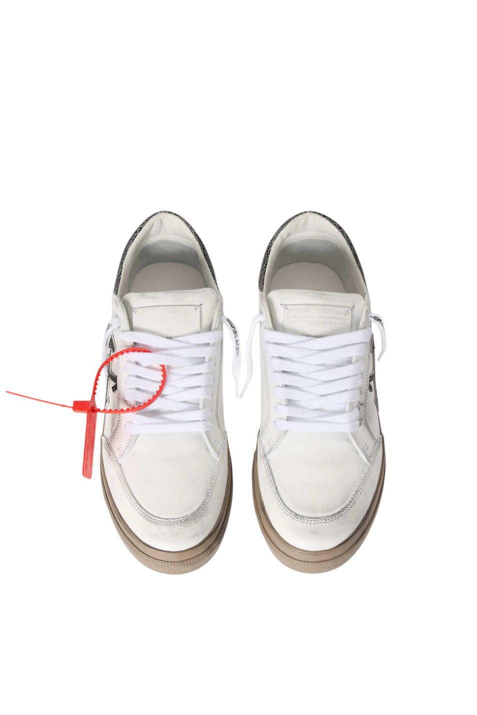 Мужской Off-White Кеды Vulcanized из натуральной кожи (цвет ), артикул OMIA293S26LEA0021110 | Фото 4