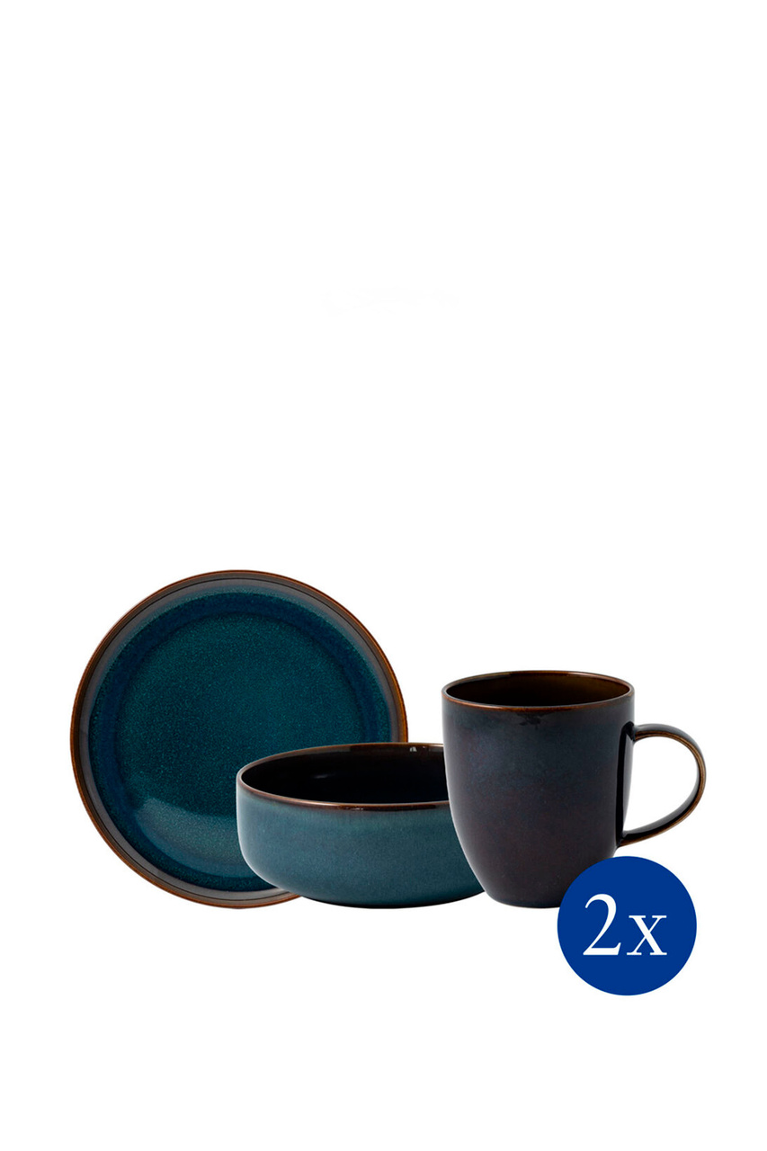 Набор для завтрака Crafted Denim на 2 персоны|Основной цвет:Синий|Артикул:19-5168-9071 | Фото 1
