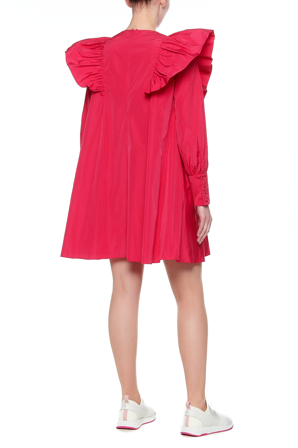Женский Red Valentino Платье из тафты с рюшами (цвет ), артикул WR3VABF01FP | Фото 4