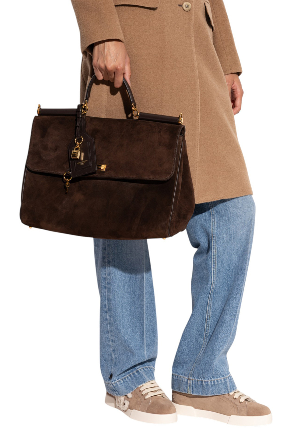 Женский Dolce & Gabbana Сумка My Sicily из натуральной замши (цвет ), артикул BB7814-BO903 | Фото 7