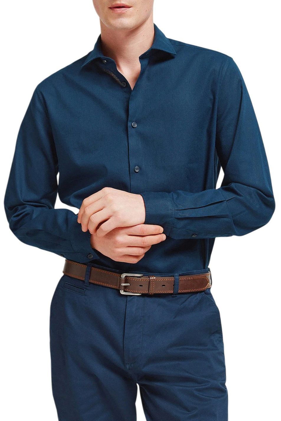 Мужской Springfield Рубашка из хлопка и льна (цвет ), артикул 0993396 | Фото 1