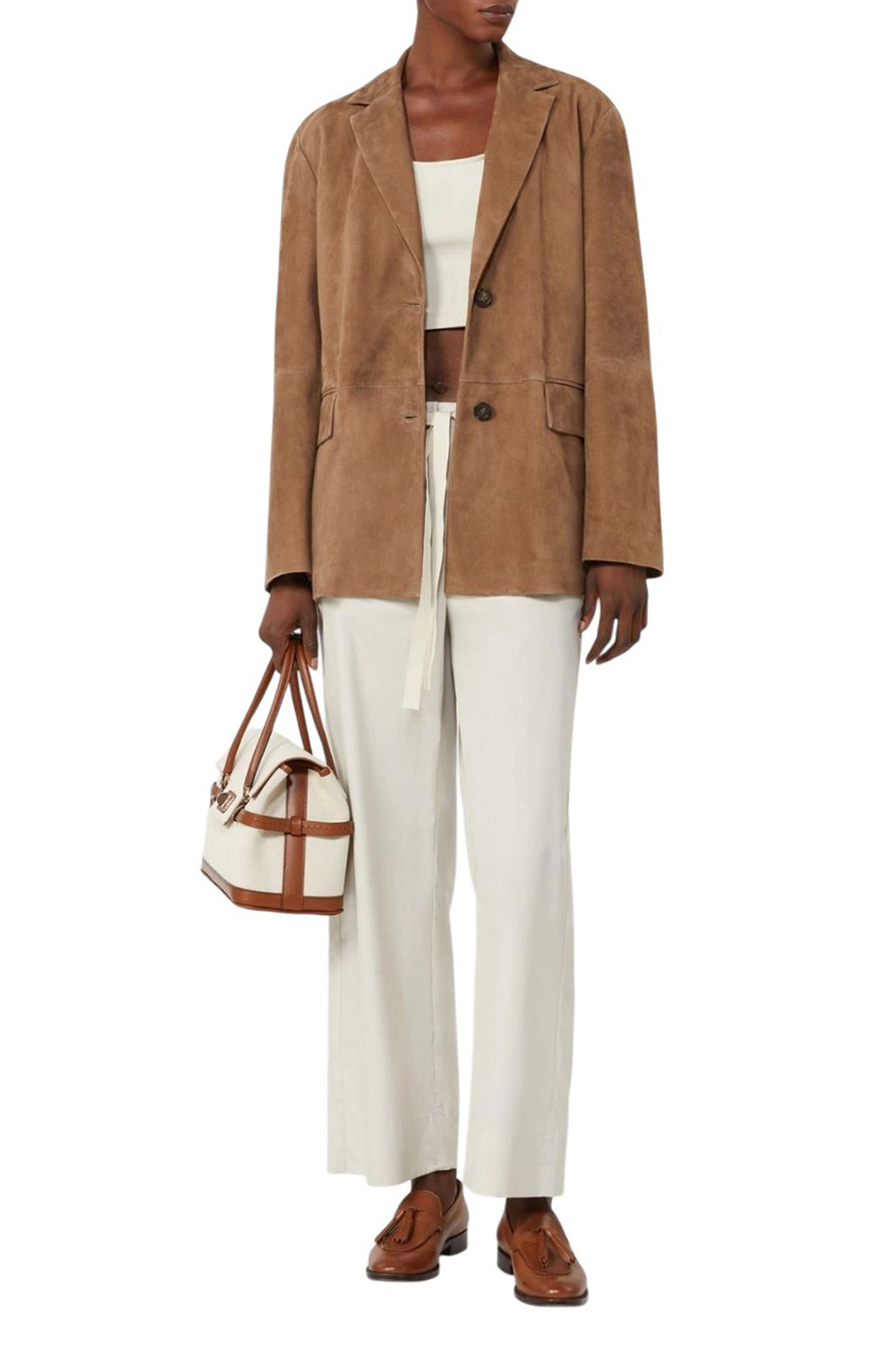 Женский Max Mara Брюки ARGENTO из хлопка (цвет ), артикул 2619131023 | Фото 3