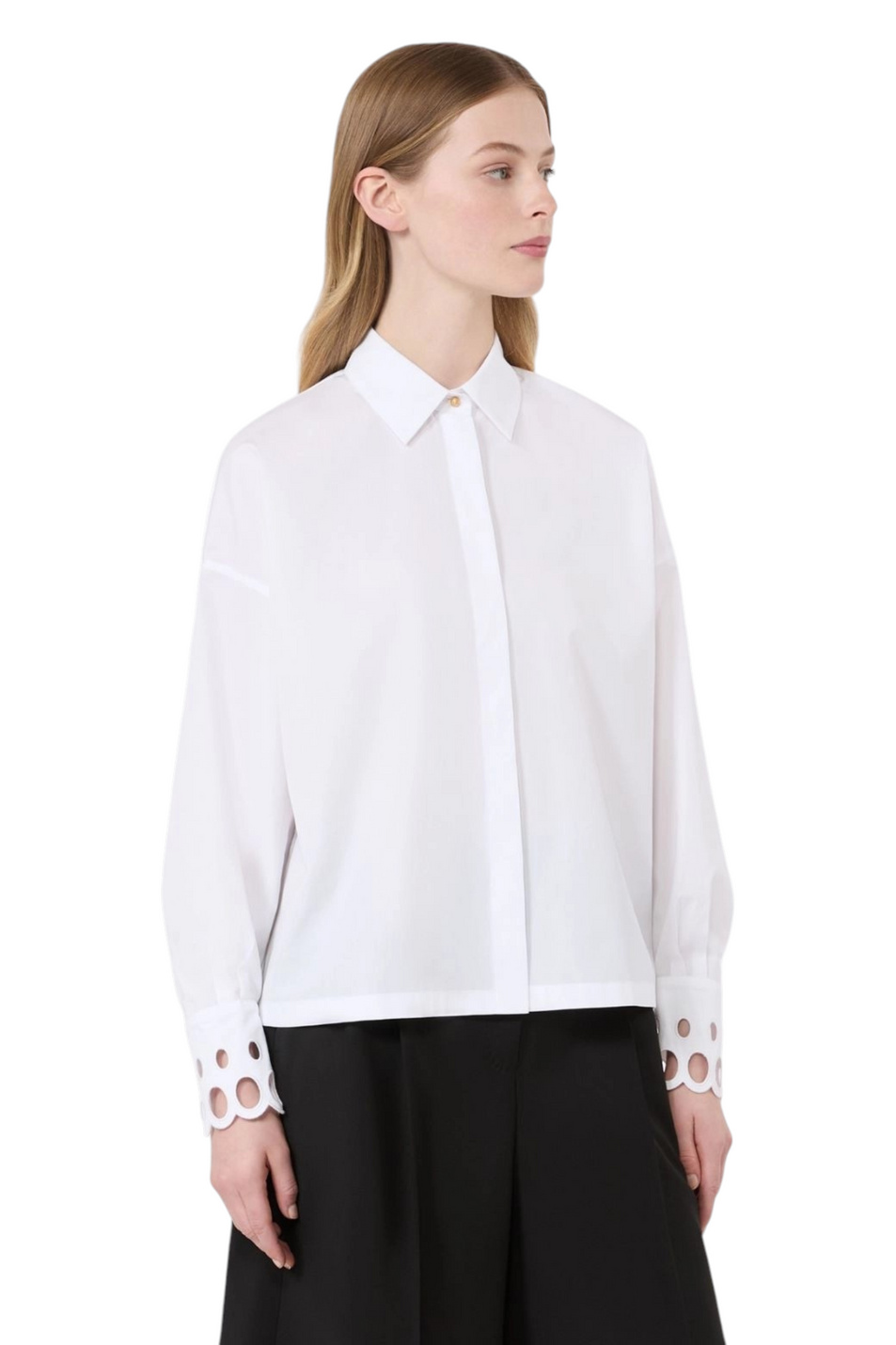 Рубашка STAFFA из хлопка|Основной цвет:Белый Женский Max Mara Рубашка STAFFA из хлопка (цвет ), артикул 2626116011 | Фото 3