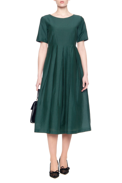 Платье EDERE из смесового льна|Основной цвет:Зеленый|Артикул:52211511 | Фото 2