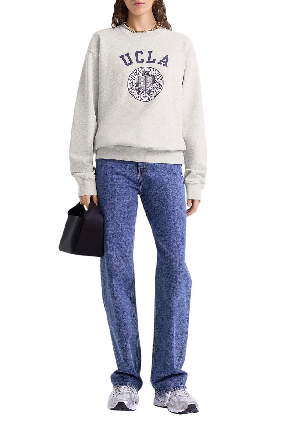 Женский Sporty & Rich Свитшот UCLA Crest из смесового хлопка с логотипом (цвет ), артикул ST071615639GY03 | Фото 2