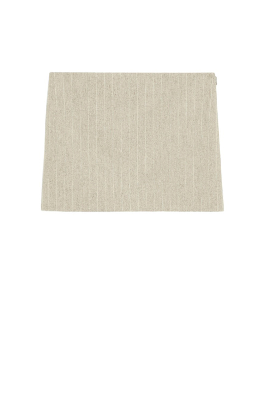 Юбка DIPLO из смесовой шерсти в полоску|Основной цвет:Серый|Артикул:57066015 | Фото 1