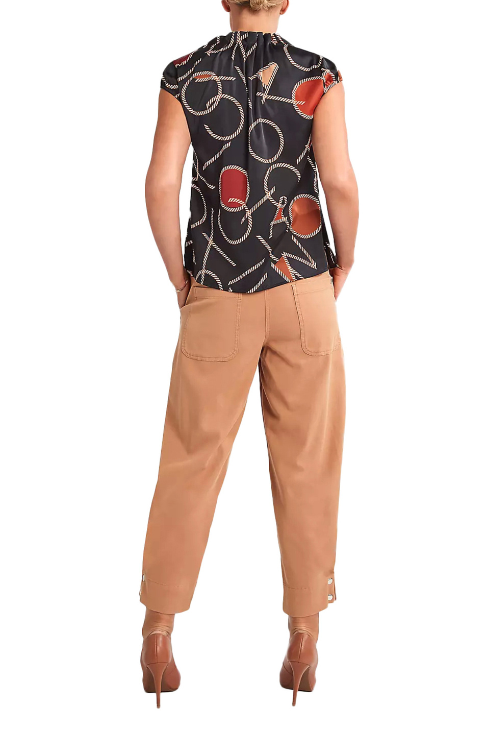 Comma Атласная блузка с V-образным вырезом (цвет ), артикул 81.108.12.X042 | Фото 5