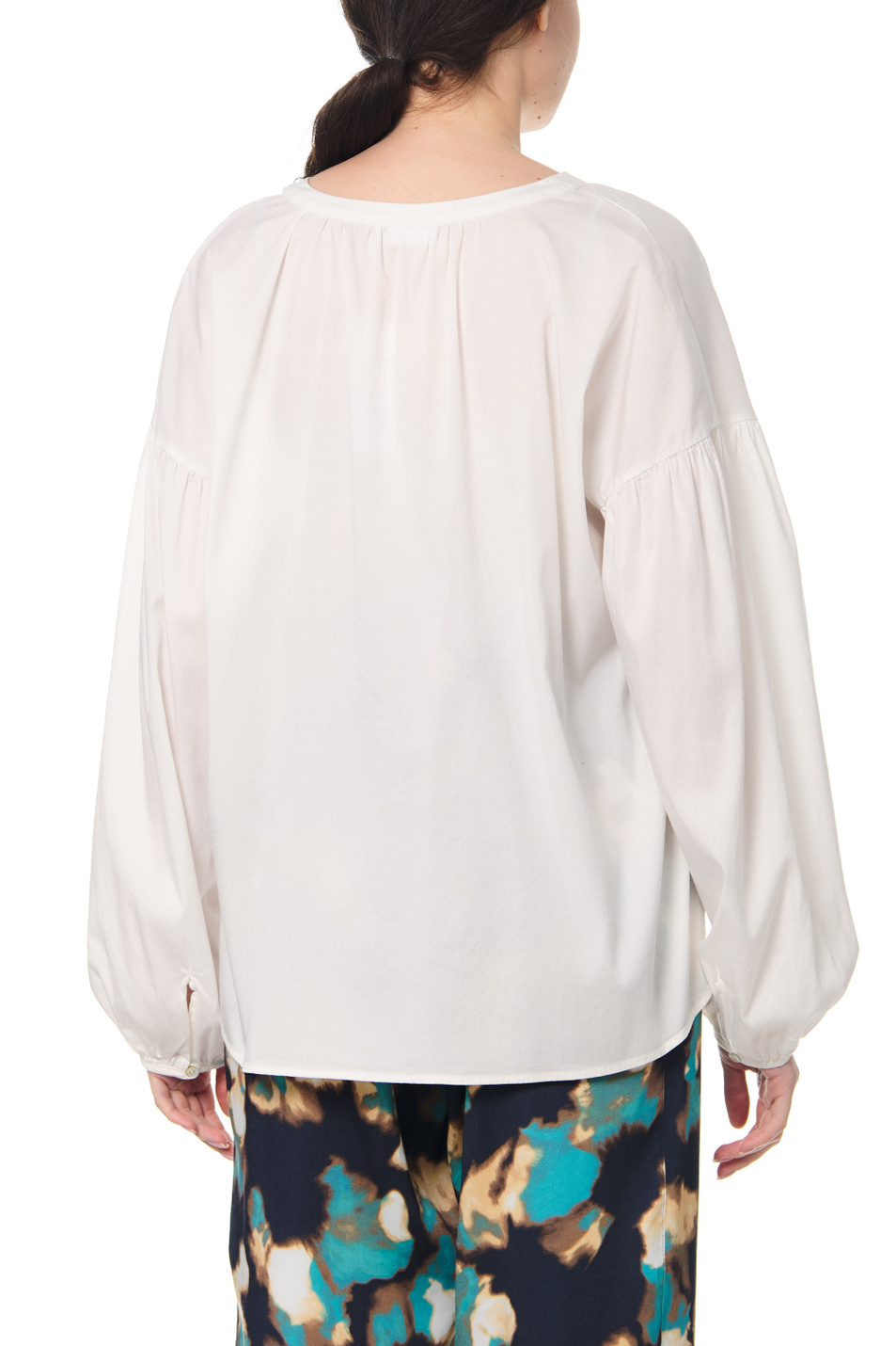 Женский Gerry Weber Однотонная блузка с присборенными рукавами (цвет ), артикул 760018-31418 | Фото 6