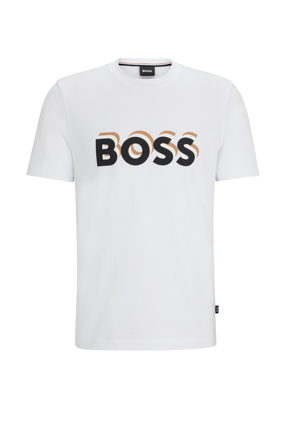 Футболка из натурального хлопка с логотипом|Основной цвет:Белый Мужской BOSS Футболка из натурального хлопка с логотипом (цвет ), артикул 50506923 | Фото 1