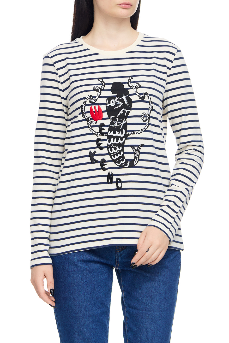 Женский Weekend Max Mara Лонгслив SIAMESE из эластичного хлопка с принтом (цвет ), артикул 2359460433 | Фото 1