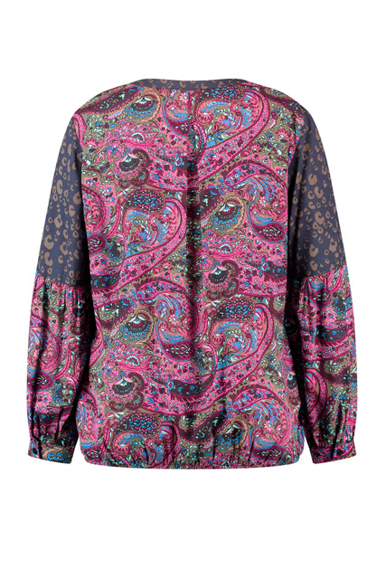 Блузка из вискозы с принтом|Основной цвет:Мультиколор|Артикул:160013-21016 | Фото 2