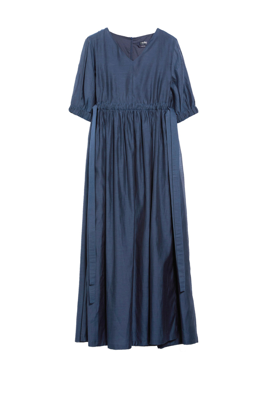 Платье FLAVIA из хлопка и шелка|Основной цвет:Синий|Артикул:2392210632 | Фото 1