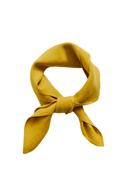 Льняной платок LARRY|Основной цвет:Желтый|Артикул:87095698 | Фото 2