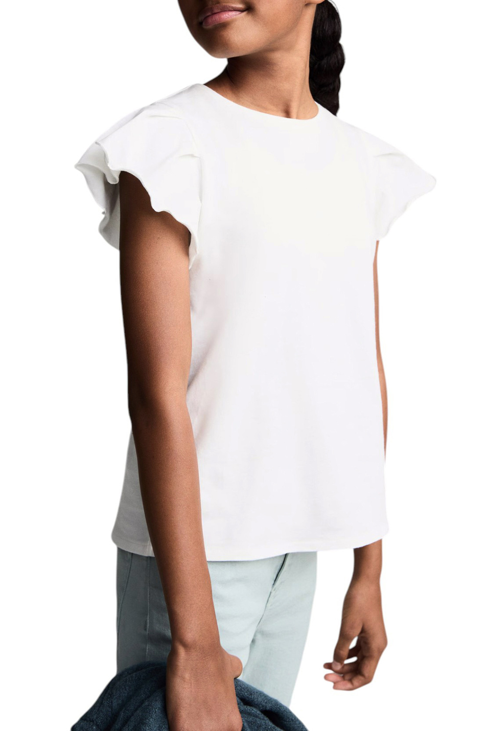 Девочкам Mango Kids Футболка SOFT из хлопка (цвет ), артикул 87044800 | Фото 4