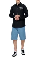 Мужской Moschino Рубашка из натурального хлопка с логотипом (цвет ), артикул A0215-7035 | Фото 2
