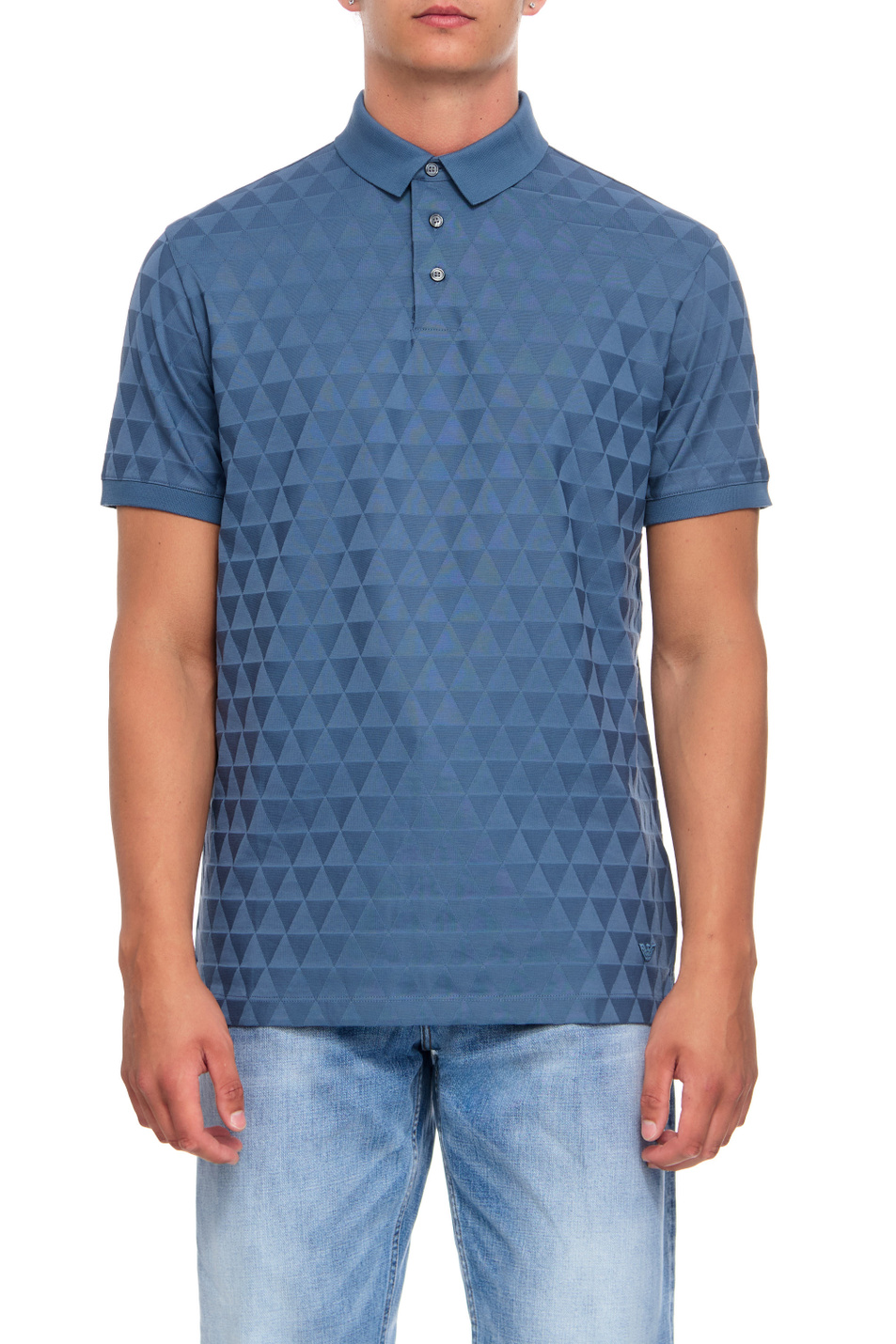 Мужской Emporio Armani Поло из натурального хлопка (цвет ), артикул 6R1F87-1JGYZ | Фото 1