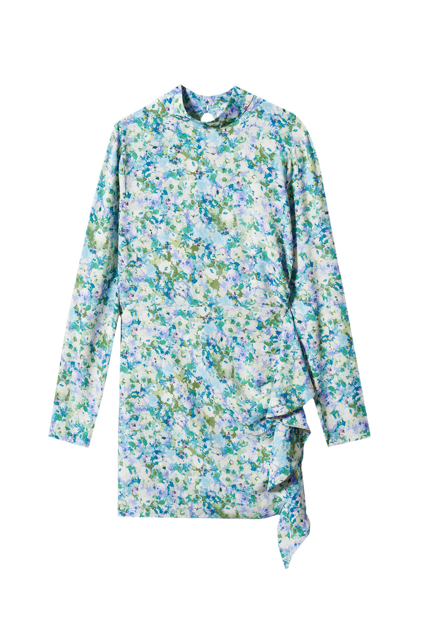 Плтье HONEY с цветочным принтом|Основной цвет:Голубой|Артикул:47035881 | Фото 1