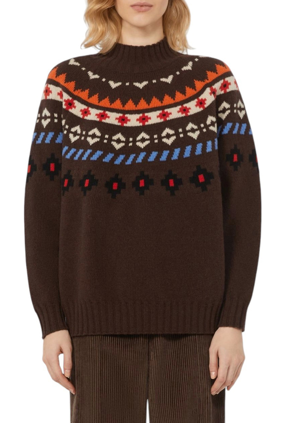 Женский Weekend Max Mara Свитер HARDY с контрастным рисунком (цвет ), артикул 2525366312 | Фото 3