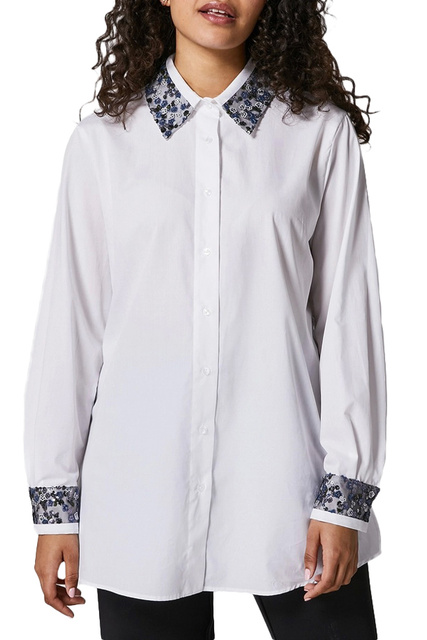 Блузка FAVILLA из натурального хлопка|Основной цвет:Белый|Артикул:1191153 | Фото 1