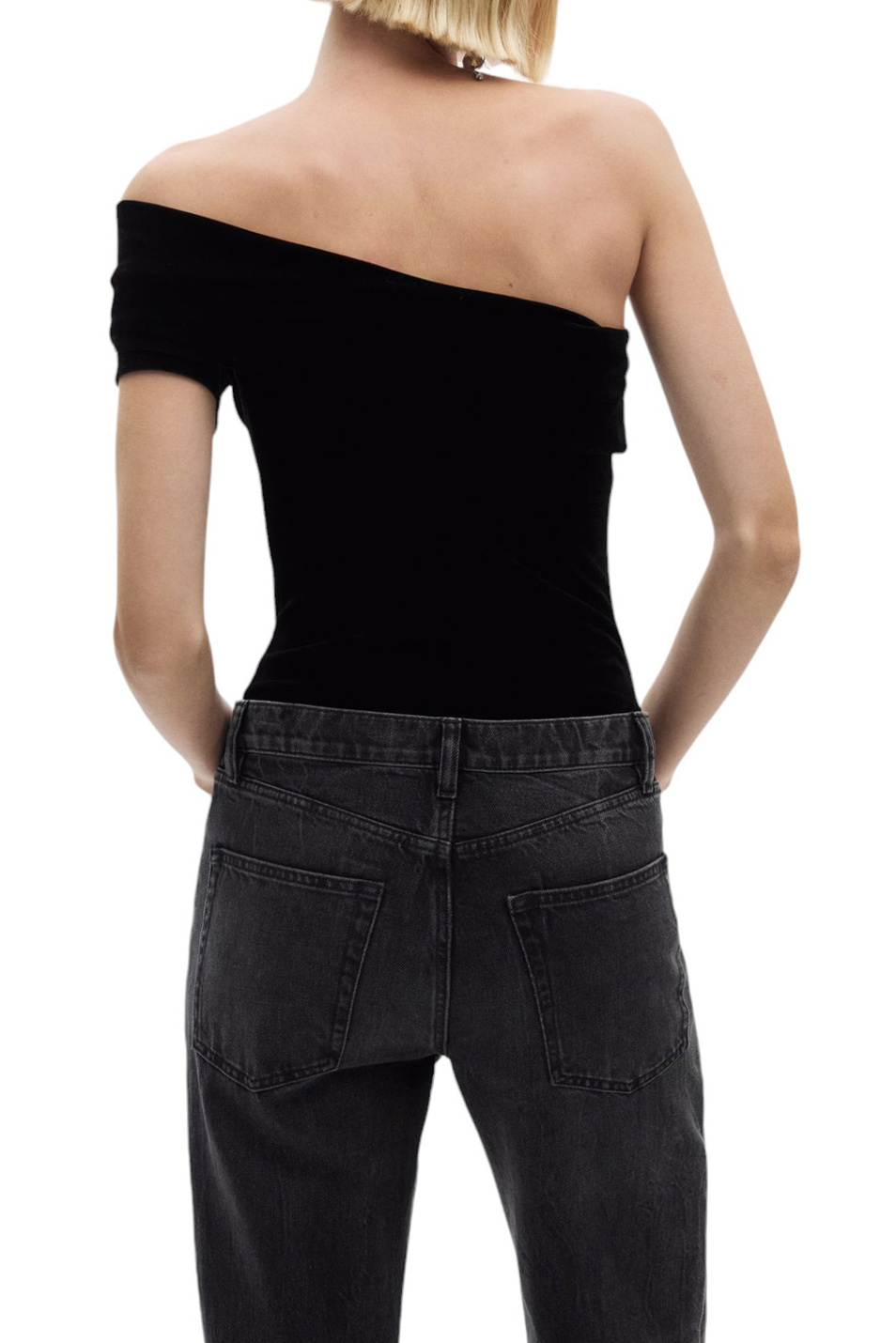 Боди XLUNA бархатное|Основной цвет:Черный Женский Mango Боди XLUNA бархатное (цвет ), артикул 77099060 | Фото 4