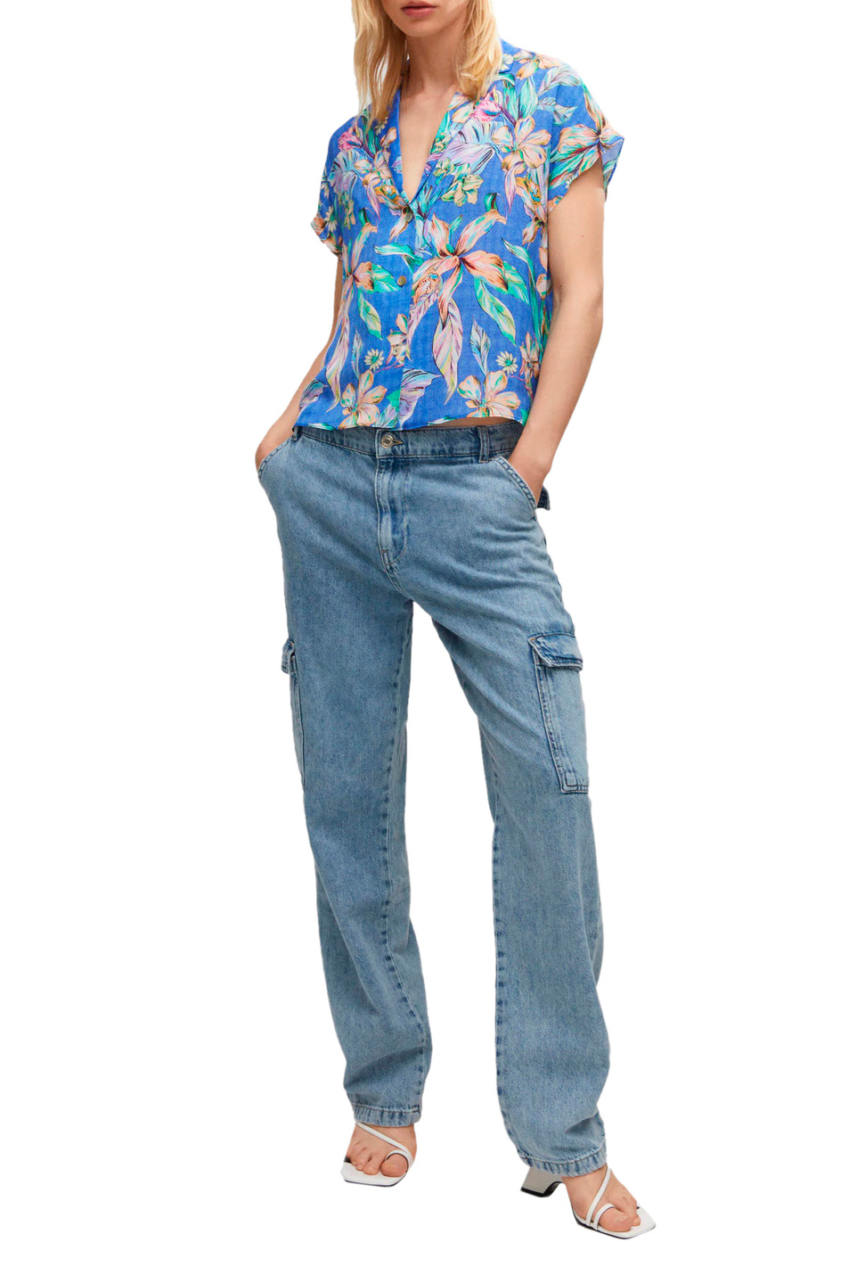 Женский Mango Блузка ANNIE с короткими рукавами и принтом (цвет ), артикул 47039040 | Фото 2