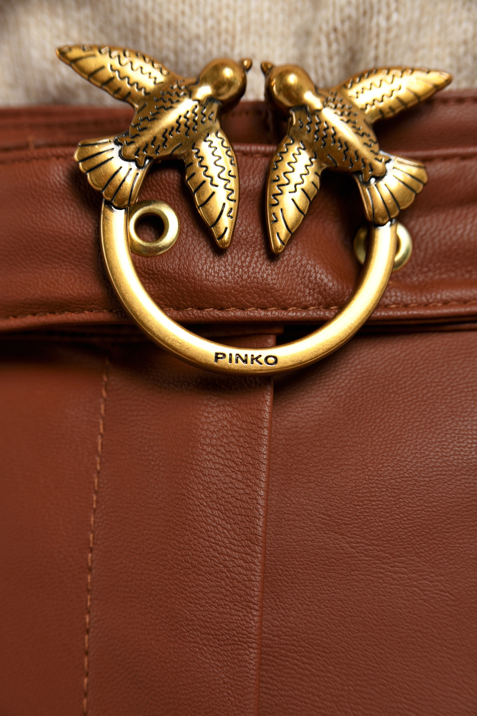 Женский Pinko Шорты-кюлоты из экокожи CYNAR (цвет ), артикул 1G152AY6BE | Фото 5