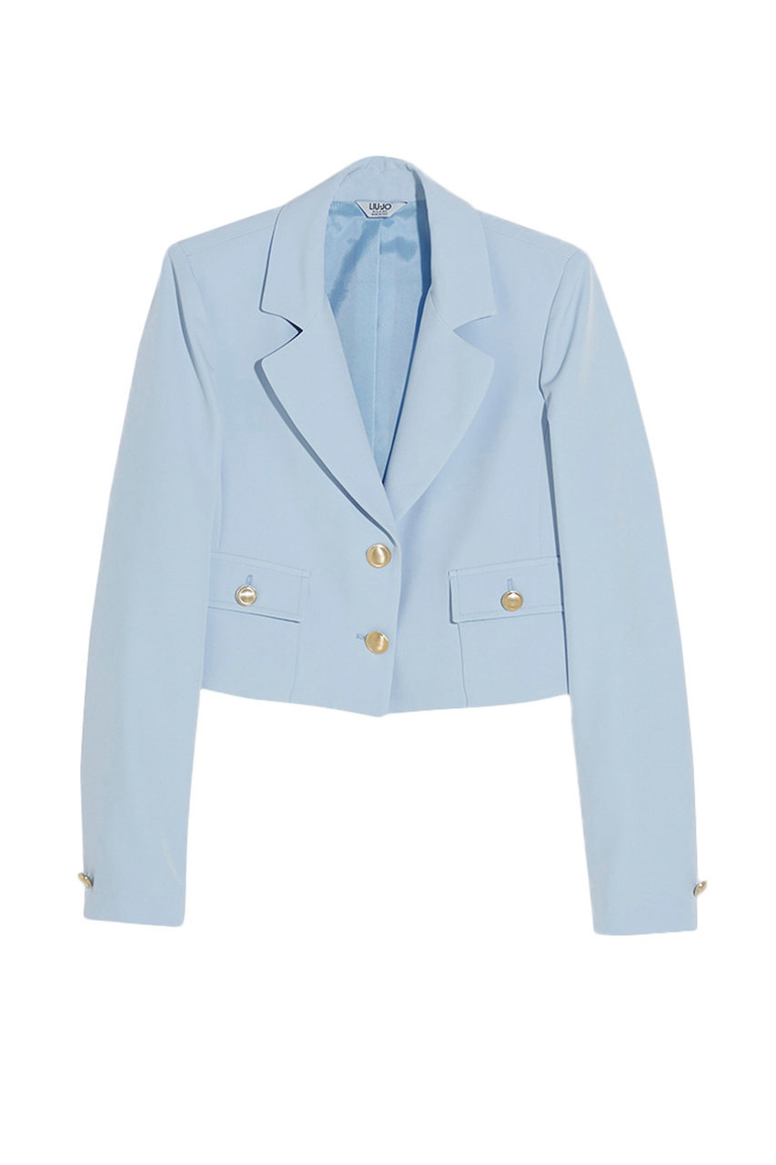 Пиджак на пуговицах|Основной цвет:Голубой|Артикул:WA2007T7896 | Фото 1