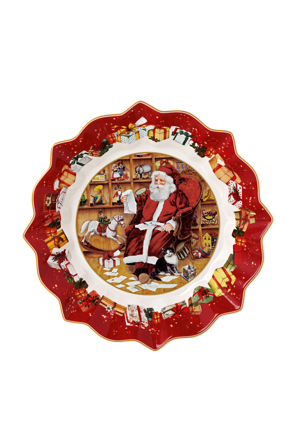 Не имеет пола Villeroy & Boch Блюдо на ножке "Санта и список подарков" (цвет ), артикул 14-8332-3601 | Фото 1