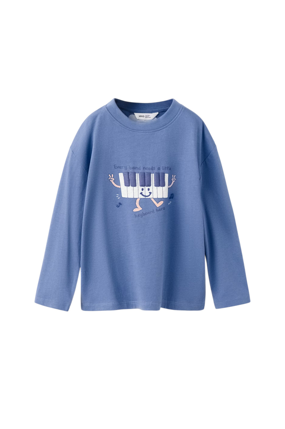 Лонгслив APIANO из хлопка|Основной цвет:Синий Мальчикам Mango Kids Лонгслив APIANO из хлопка (цвет ), артикул 37004426 | Фото 1