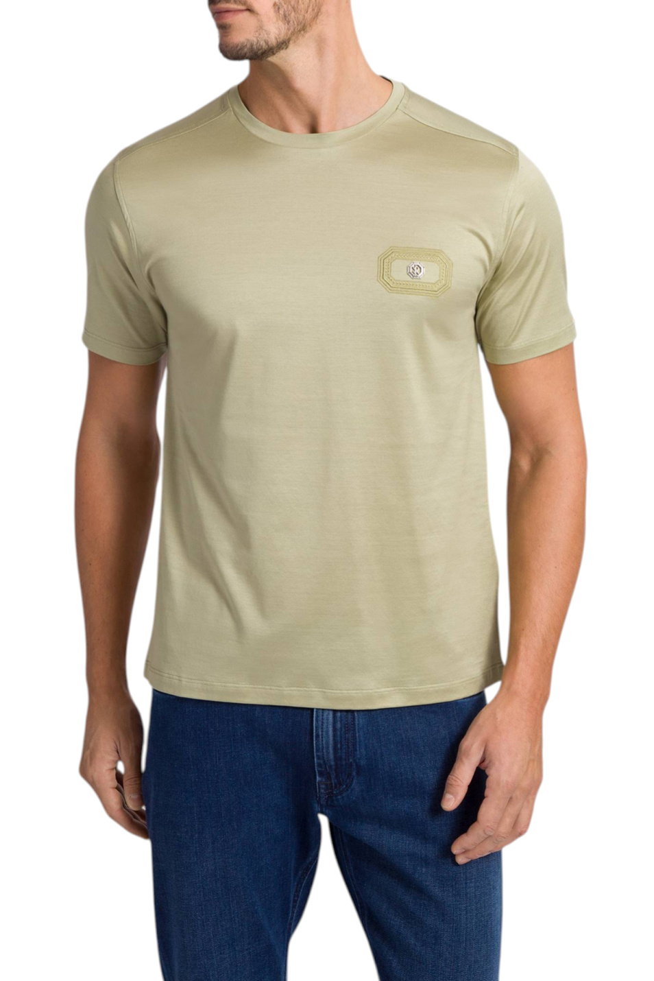 Мужской Stefano Ricci Футболка из натурального хлопка (цвет ), артикул MNH6104960-TE0001 | Фото 3