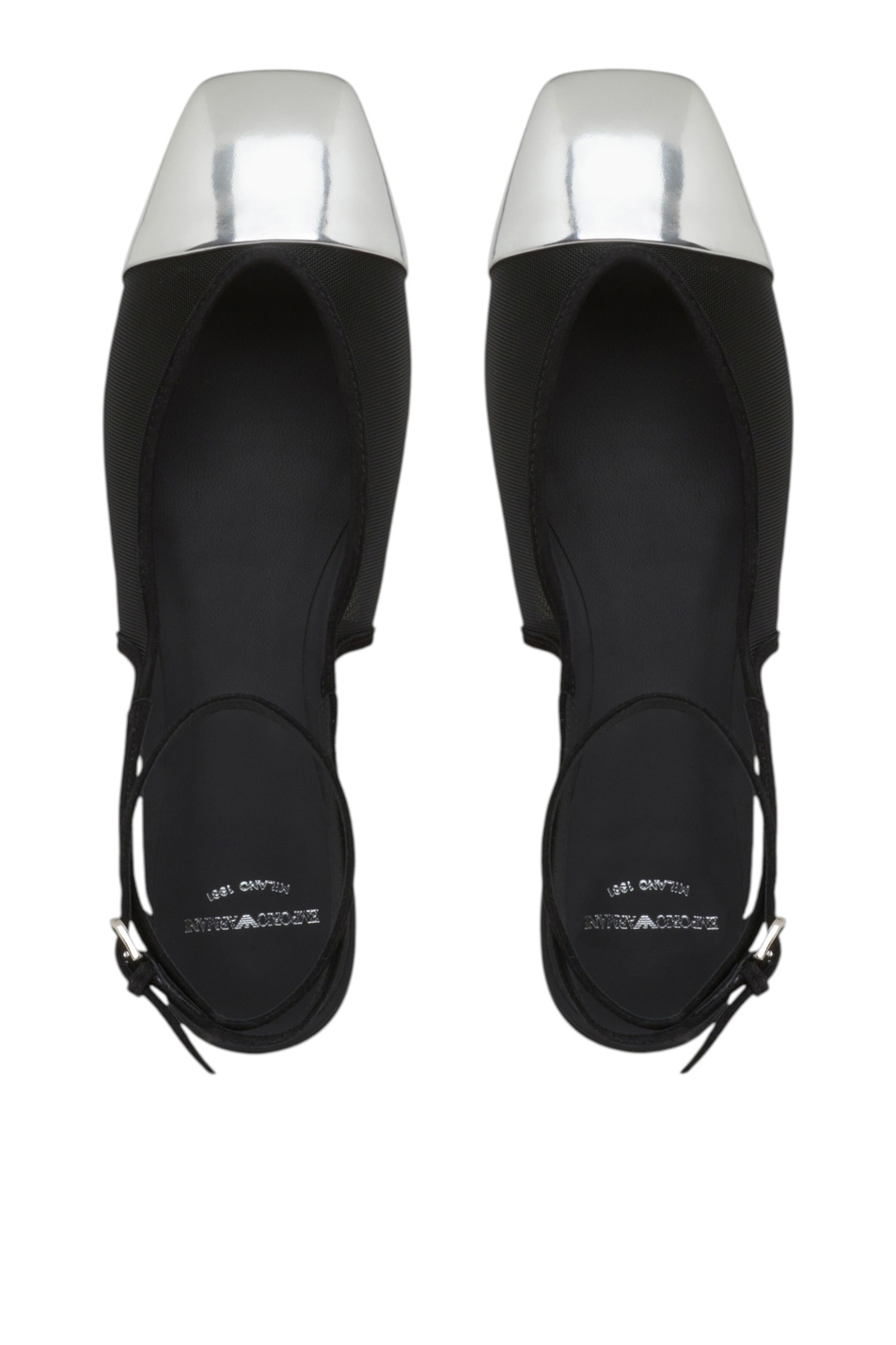 Женский Emporio Armani Туфли из сетки и замши с зеркальным мысом (цвет ), артикул EW005053-AF27317 | Фото 4