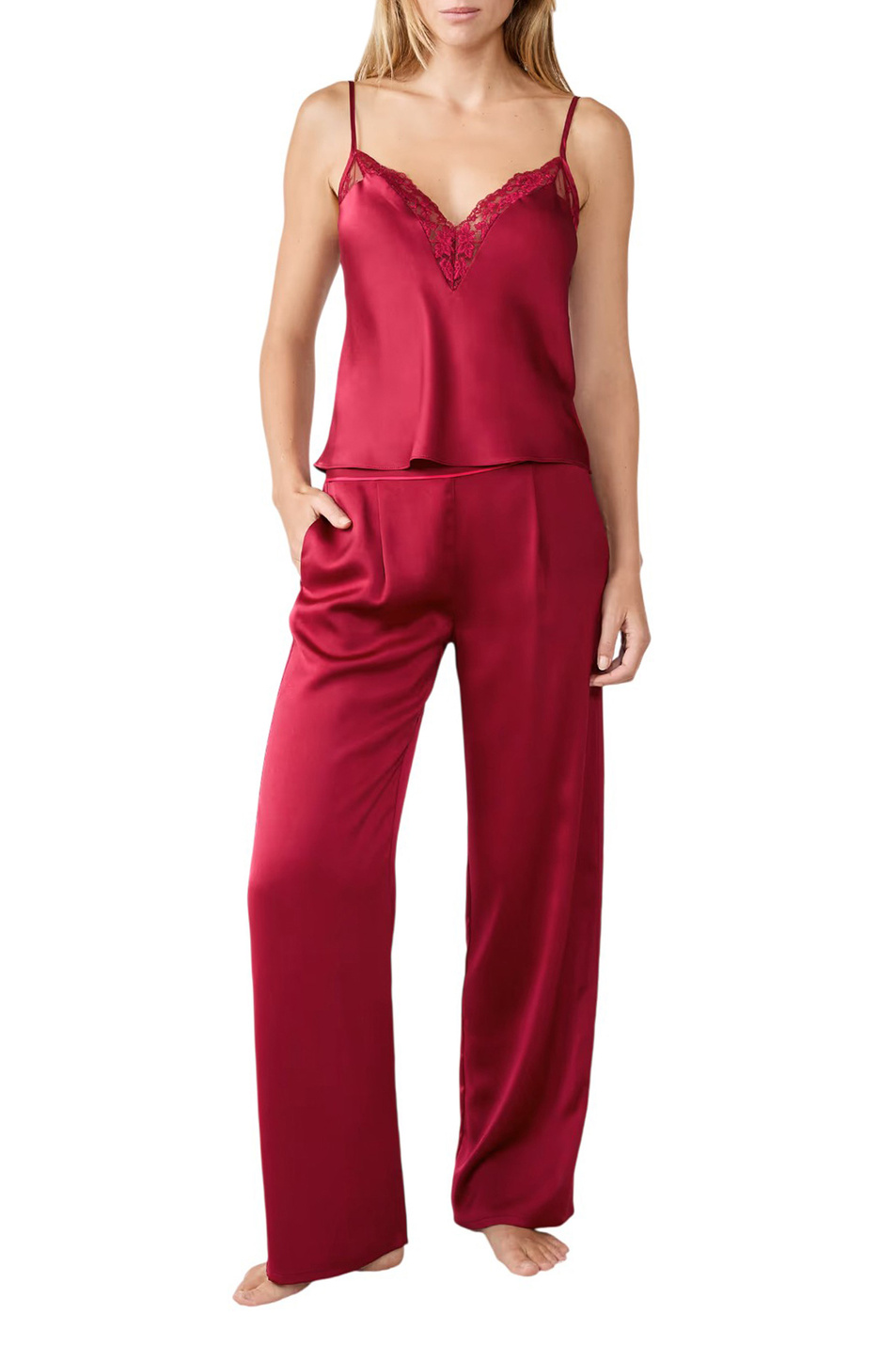 Женский Etam Брюки ERIKE из атласа (цвет ), артикул 6555704 | Фото 2