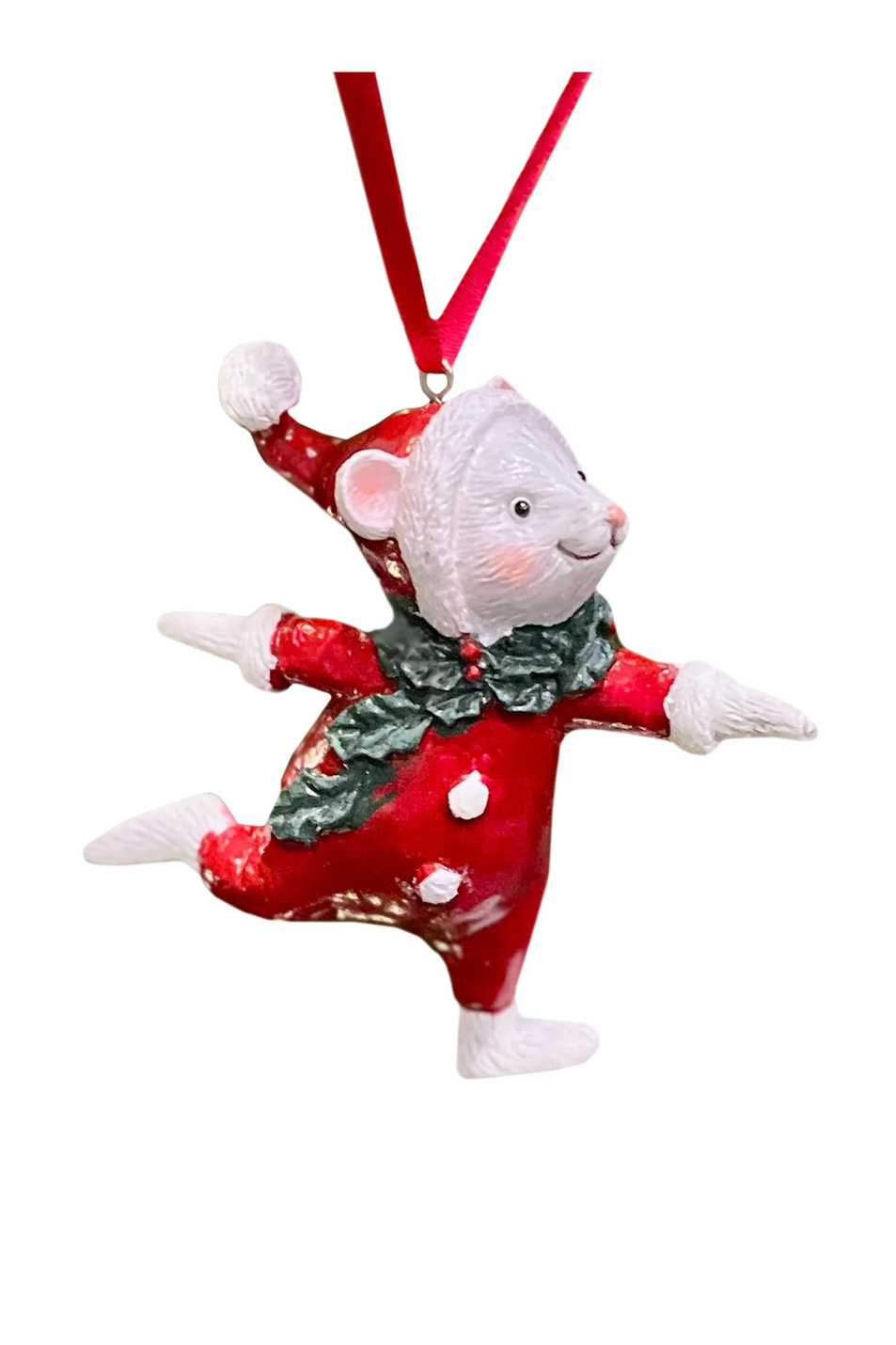 Не имеет пола Goodwill Елочная игрушка "Мышь в красном (две пуговки)", 8,5см (цвет ), артикул D 43215_1 | Фото 1