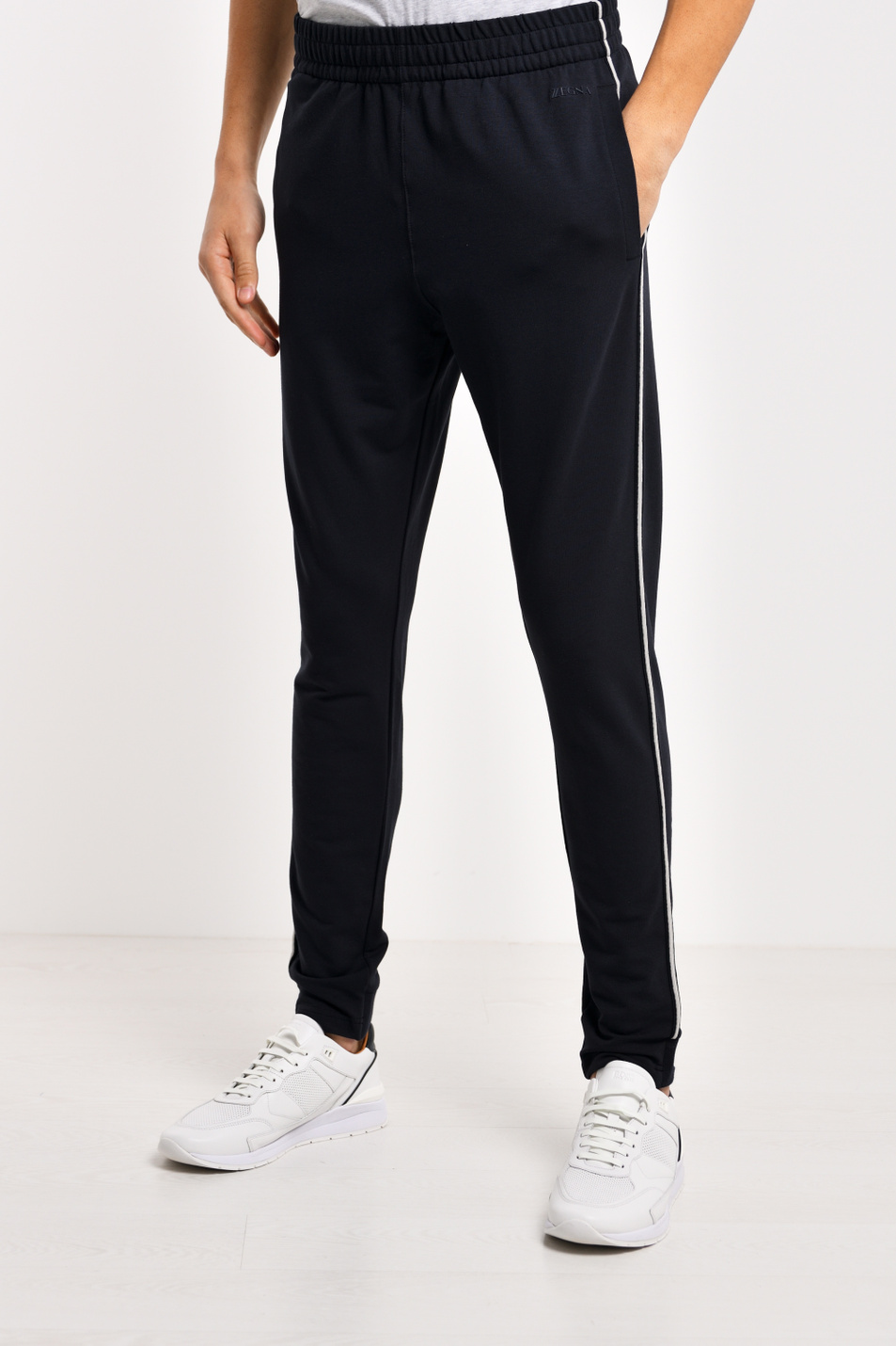 Мужской Zegna Брюки спортивные из смесового хлопка (цвет ), артикул VU451-ZZP57-B09 | Фото 1