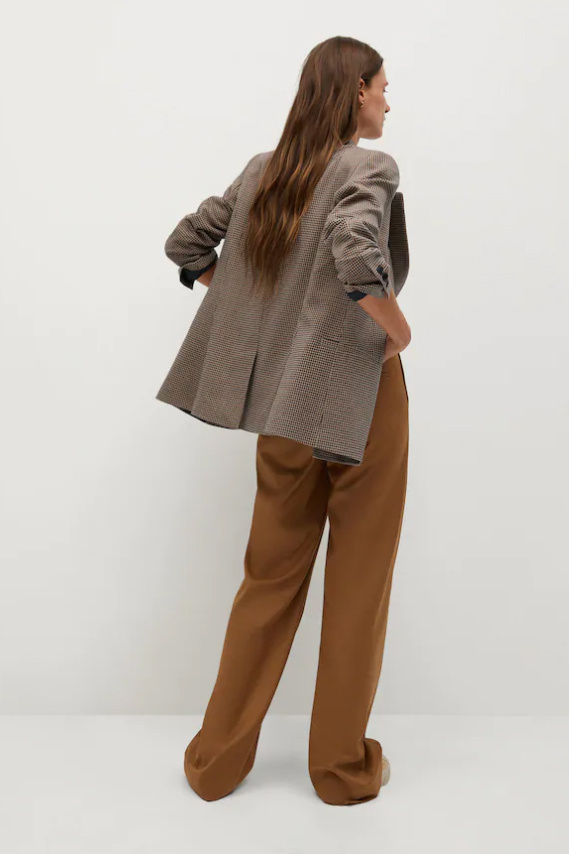 Пиджак CHARLOTT в клетку|Основной цвет:Коричневый Женский Mango Пиджак CHARLOTT в клетку (цвет ), артикул 87050564 | Фото 4