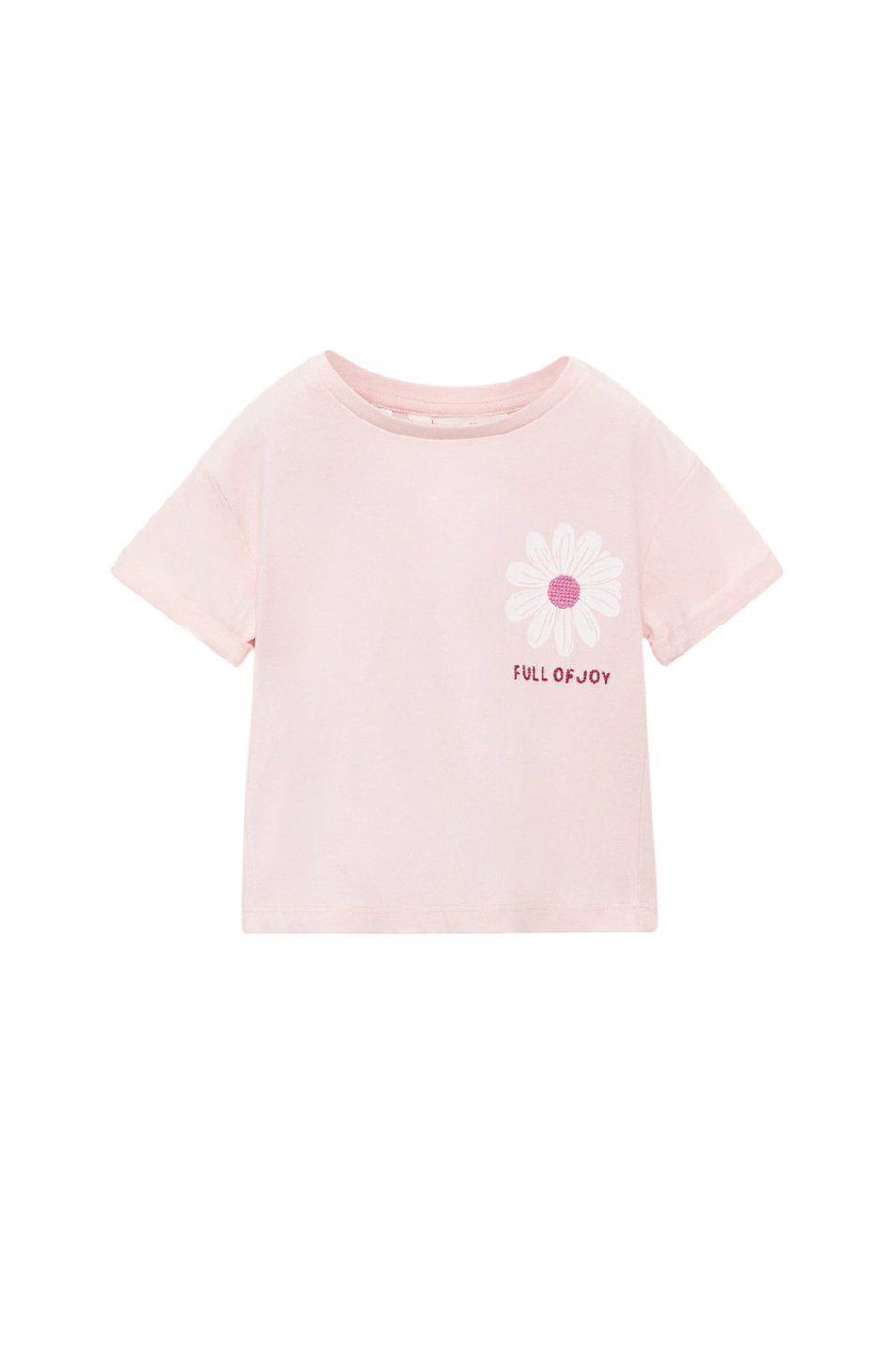 Девочкам Mango Kids Футболка JOY с вышивкой (цвет ), артикул 87027696 | Фото 1