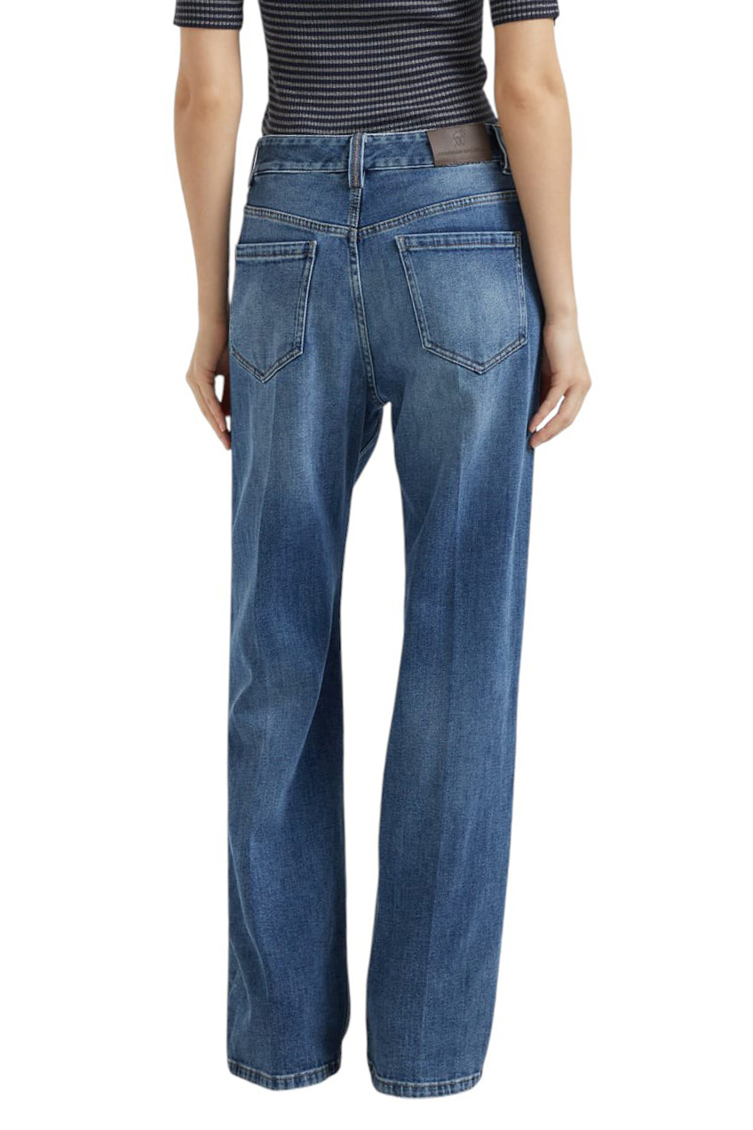 Женский Brunello Cucinelli Джинсы из хлопка (цвет ), артикул MB114P4006 | Фото 3