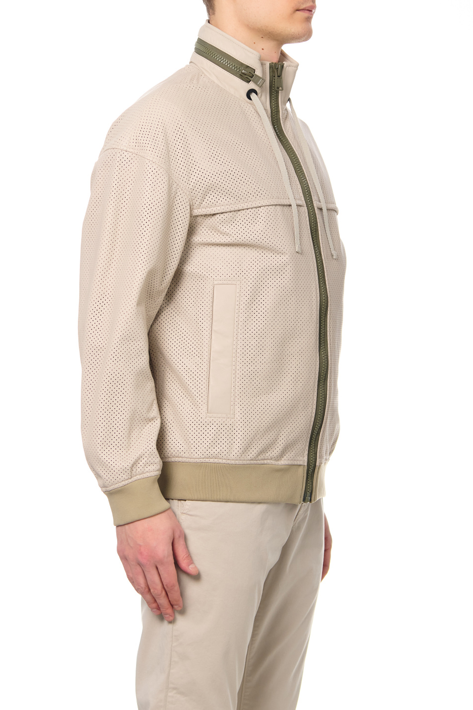 BOSS Куртка из кожи с текстильными манжетами (цвет ), артикул 50466277 | Фото 4