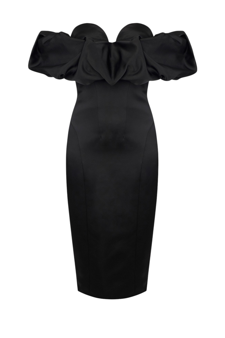 Женский Elisabetta Franchi Платье-миди с открытыми плечами (цвет ), артикул AB71456E2 | Фото 1