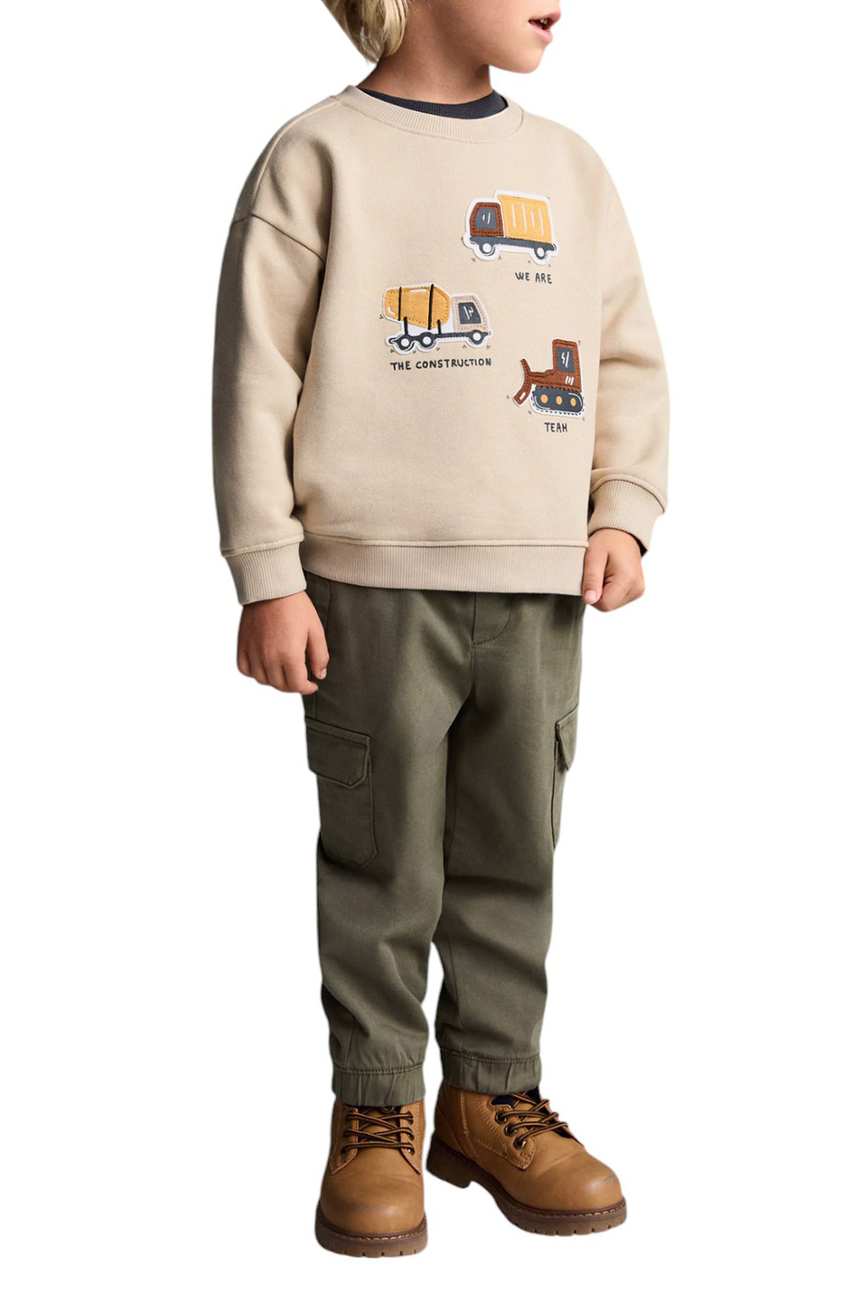 Малышам мальчикам Mango Kids Свитшот TRUCK из хлопка (цвет ), артикул 77086735 | Фото 3