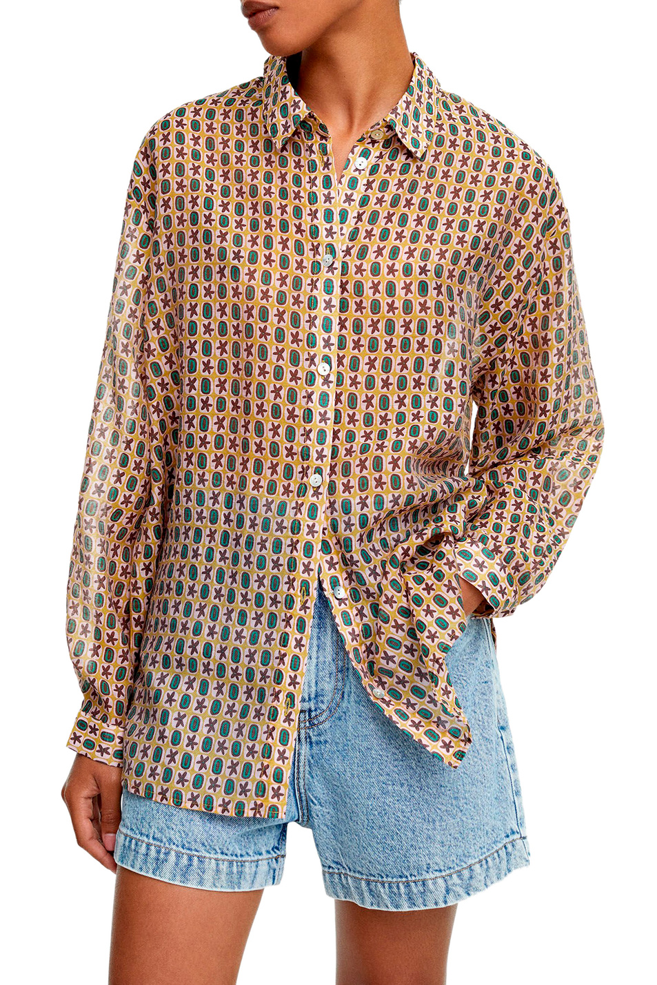 Parfois Рубашка свободного кроя с принтом (цвет ), артикул 199156 | Фото 3