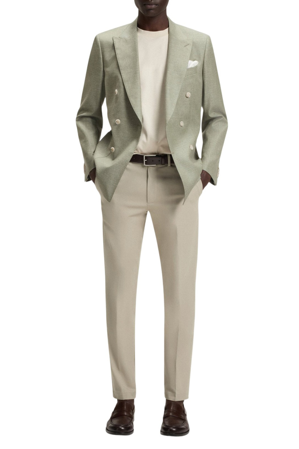 Брюки Kaiton однотонные|Основной цвет:Бежевый Мужской BOSS Брюки Kaiton однотонные (цвет ), артикул 50543945 | Фото 2