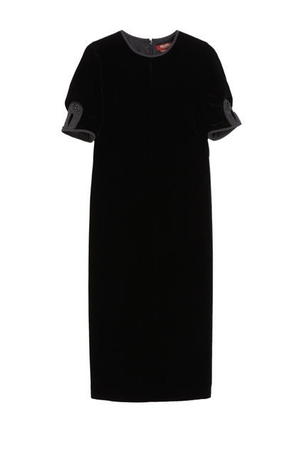 Платье ALACRE из бархата и шелка|Основной цвет:Черный|Артикул:62260113 | Фото 1