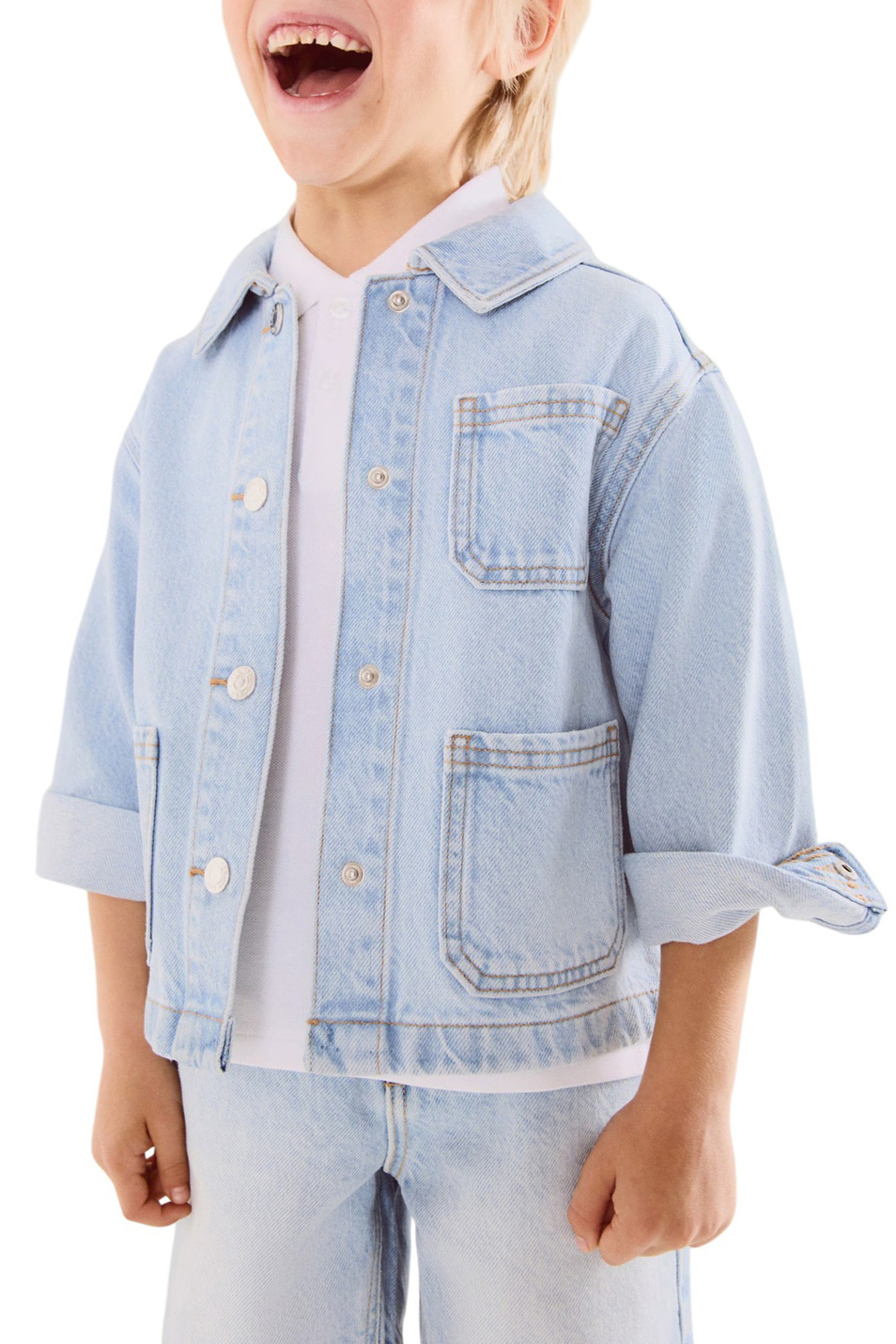 Малышам мальчикам Mango Kids Куртка ADAM джинсовая (цвет ), артикул 27046731 | Фото 3
